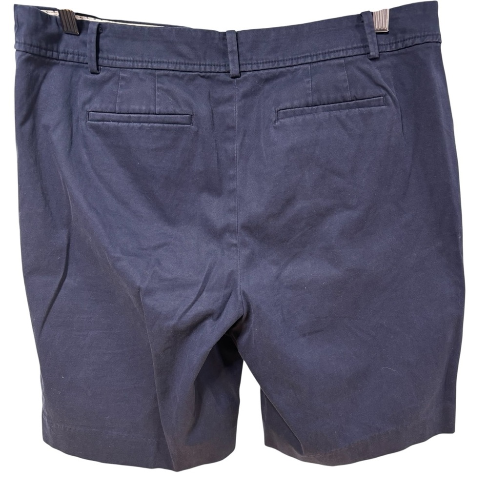 Talbots Perfect Short Navy Blue Cotton Stretch Chino Shorts Womens 14P‎ #654 - Picture 2 of 7